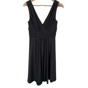 White House Black Market Black V-Neck and Back Dress Size 4